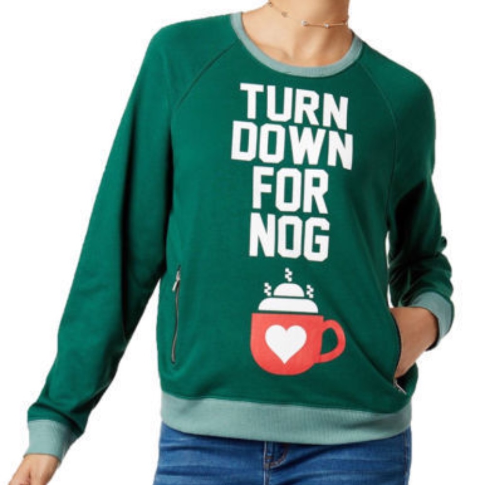 Doe Juniors Turn Down For Nog Sweatshirt NWT